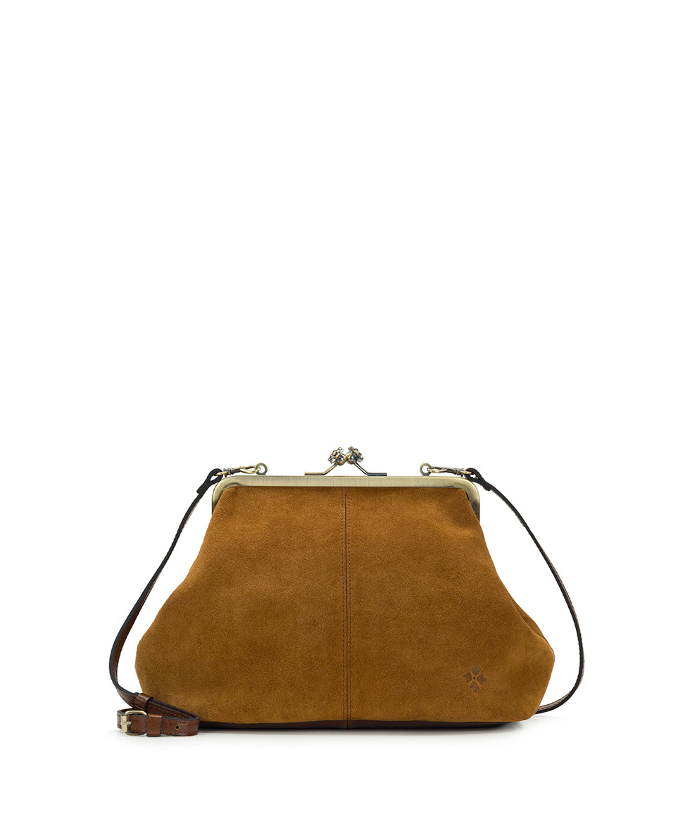 Female - Sofia Frame Bag - Suede - cognac - by Patricia Nash - View 1 of 4
