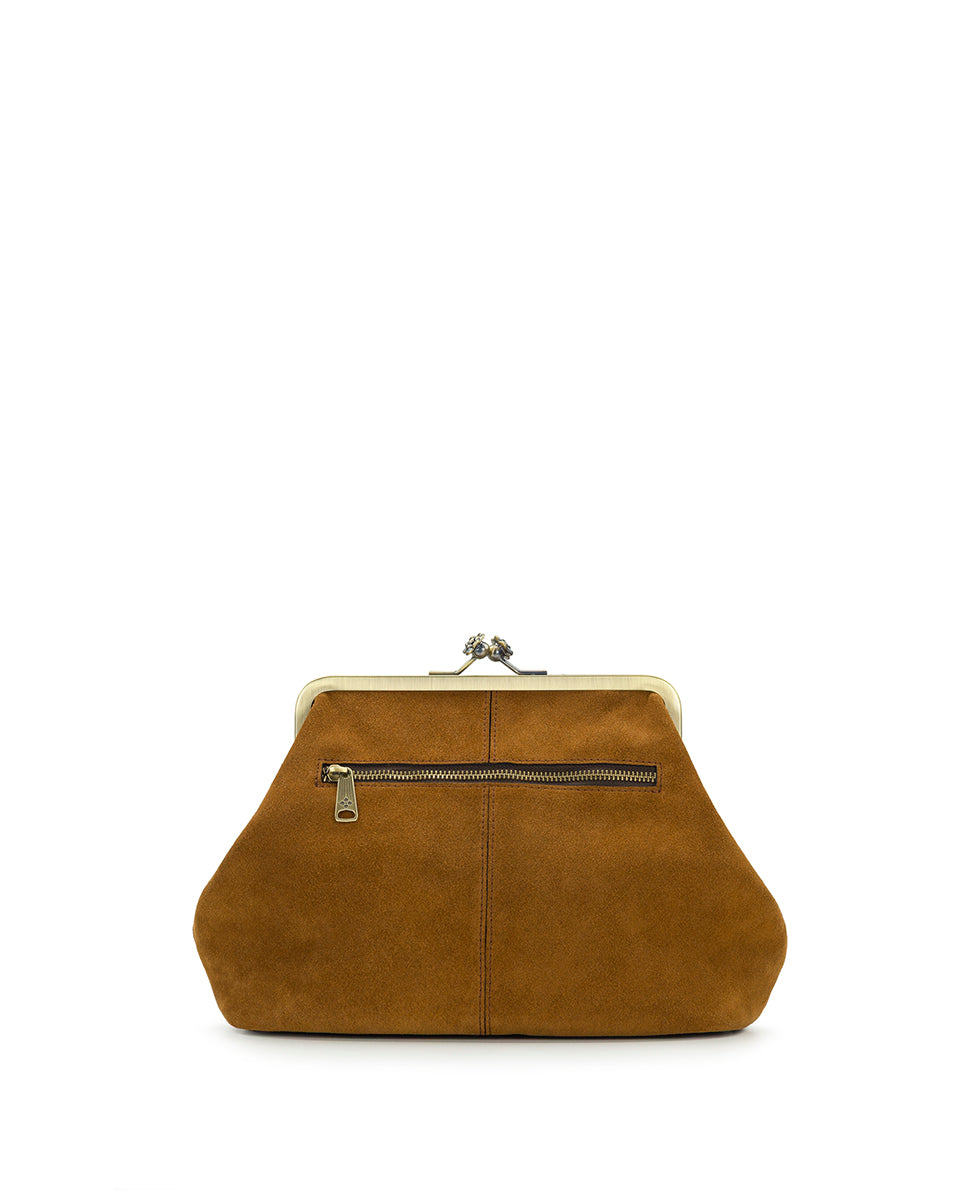 Female - Sofia Frame Bag - Suede - cognac - by Patricia Nash - View 2 of 4