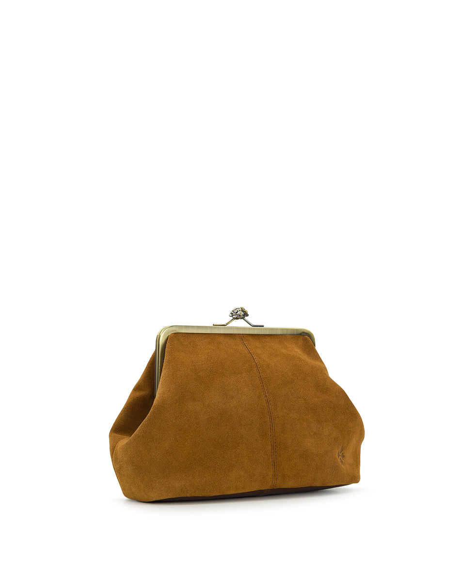 Female - Sofia Frame Bag - Suede - cognac - by Patricia Nash - View 3 of 4