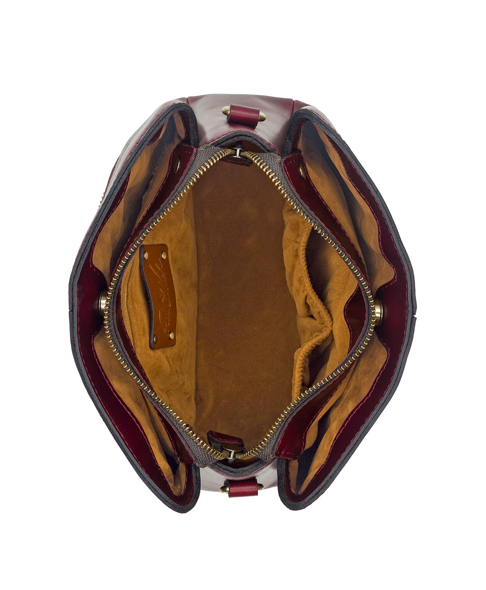 Female - Lenna Satchel Crossbody - Vintage Distressed - black - by Patricia Nash - View 13 of 24