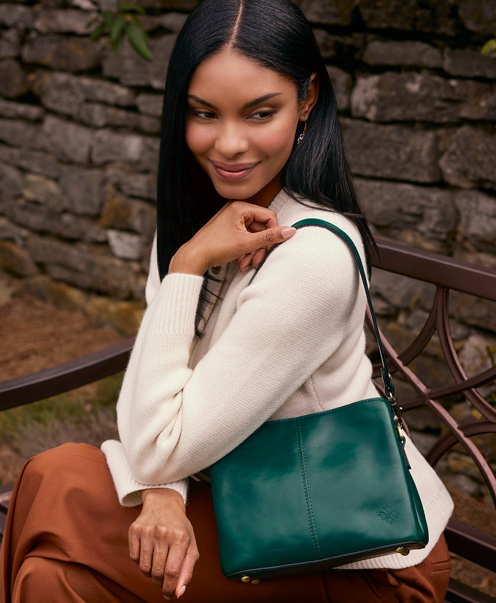 Female - Lenna Satchel Crossbody - Vintage Distressed - black - by Patricia Nash - View 20 of 24