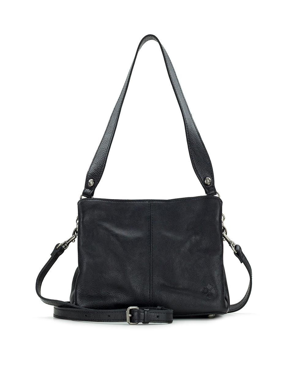 Female - Lenna Satchel Crossbody | Rugged Natural Grain | Black - black - by Patricia Nash - View 1 of 4