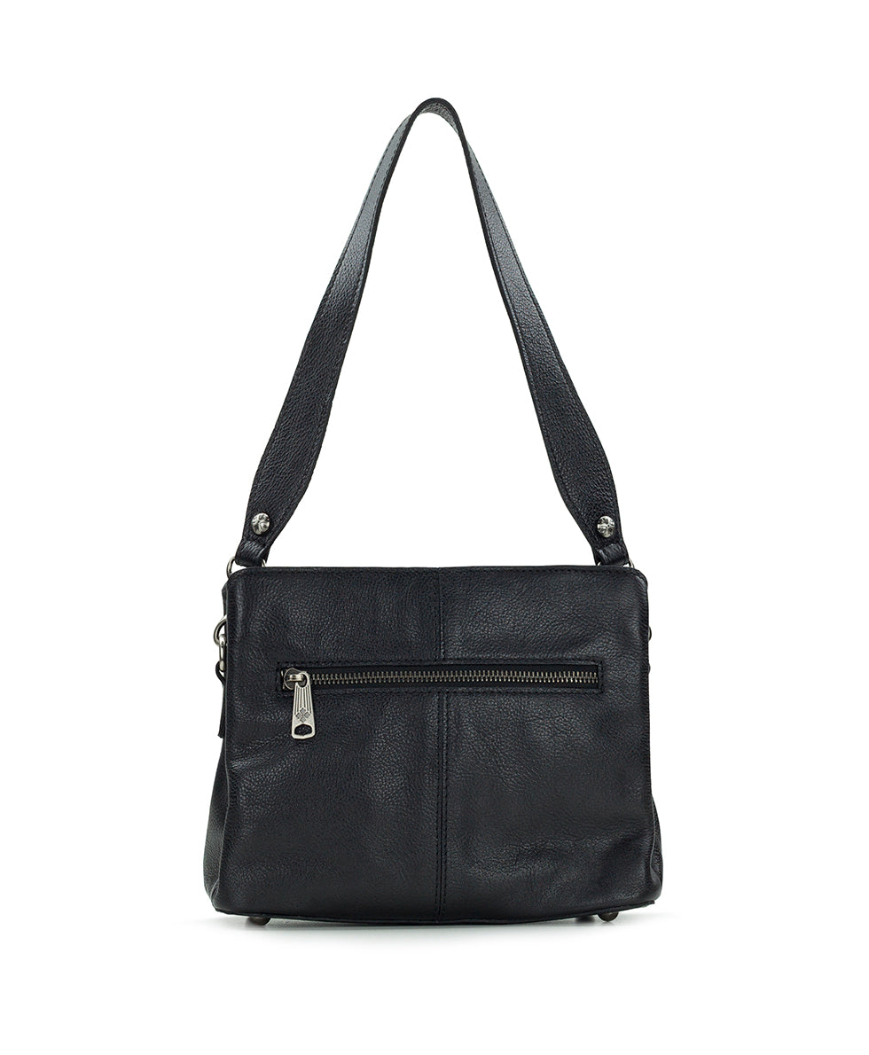 Female - Lenna Satchel Crossbody | Rugged Natural Grain | Black - black - by Patricia Nash - View 2 of 4