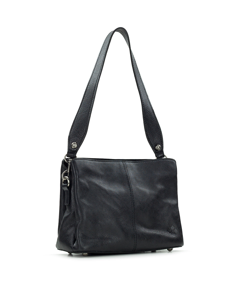 Female - Lenna Satchel Crossbody | Rugged Natural Grain | Black - black - by Patricia Nash - View 3 of 4
