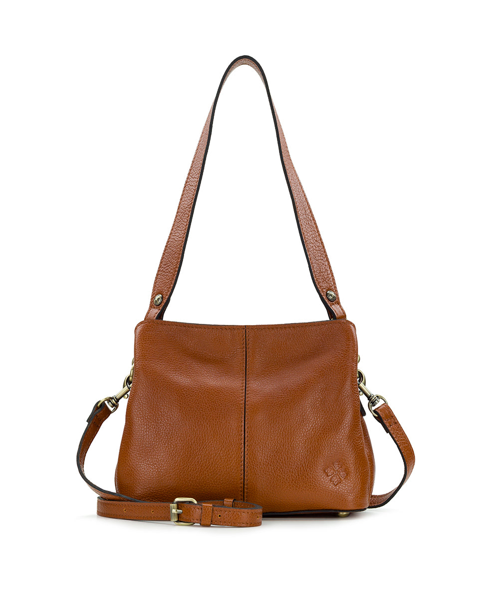 Female - Lenna Satchel Crossbody | Rugged Natural Grain | Cognac - cognac - by Patricia Nash - View 1 of 4