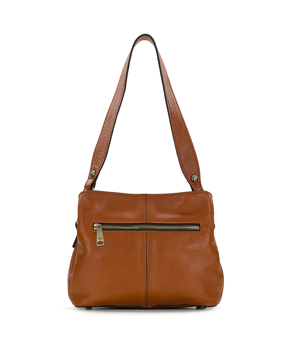 Female - Lenna Satchel Crossbody | Rugged Natural Grain | Cognac - cognac - by Patricia Nash - View 2 of 4