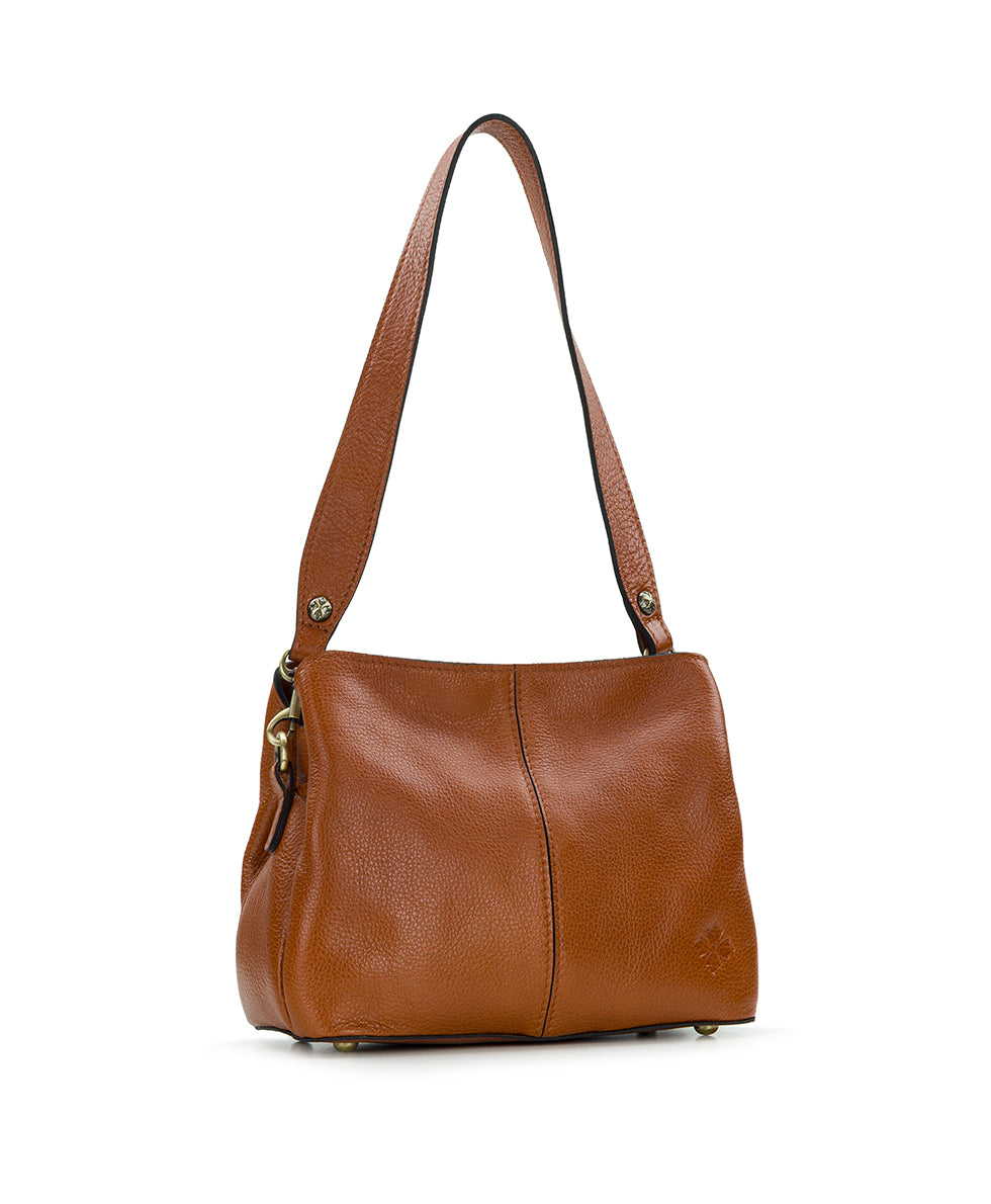 Female - Lenna Satchel Crossbody | Rugged Natural Grain | Cognac - cognac - by Patricia Nash - View 3 of 4