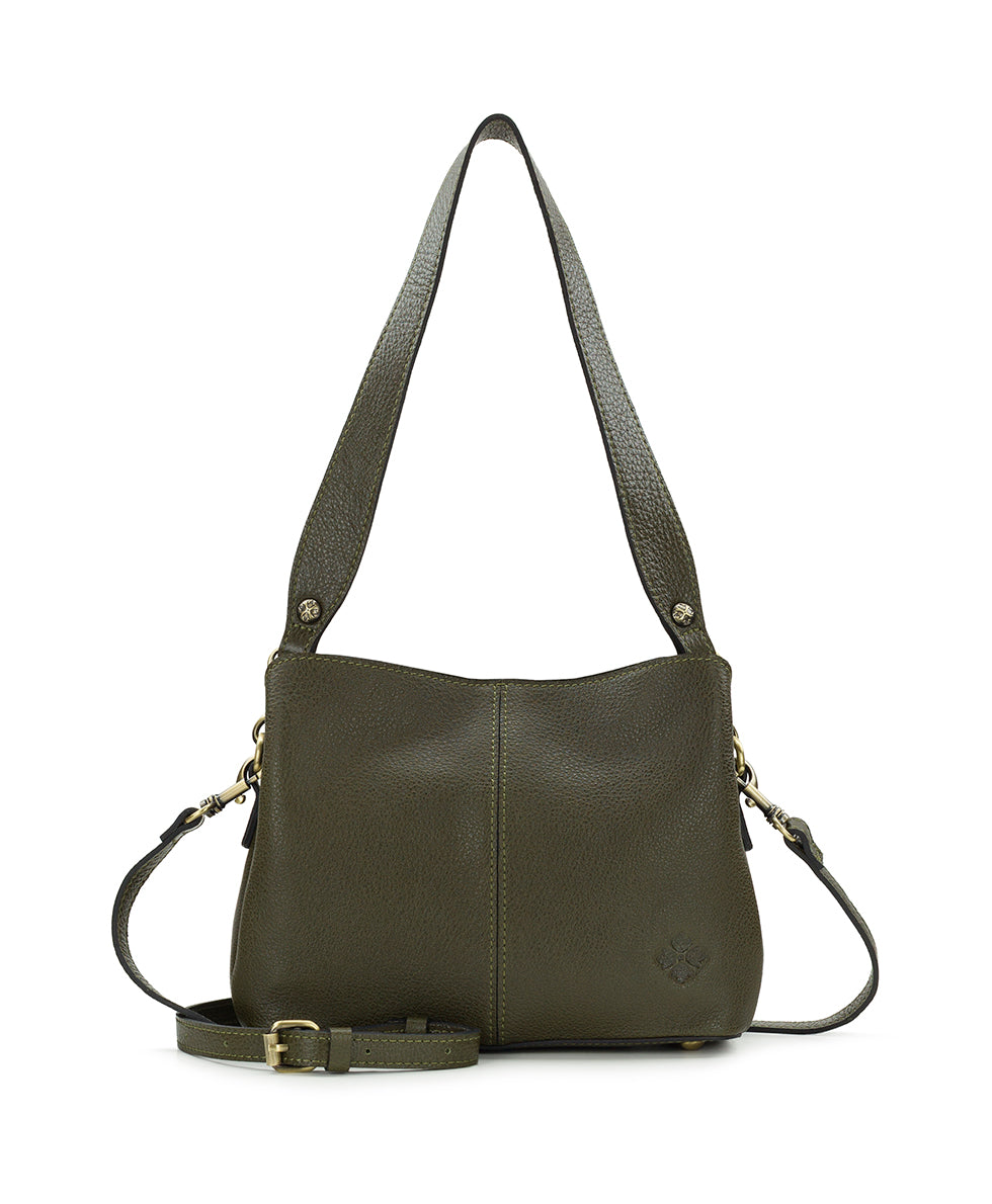Female - Lenna Satchel Crossbody | Rugged Natural Grain | Olive - olive - by Patricia Nash - View 1 of 4