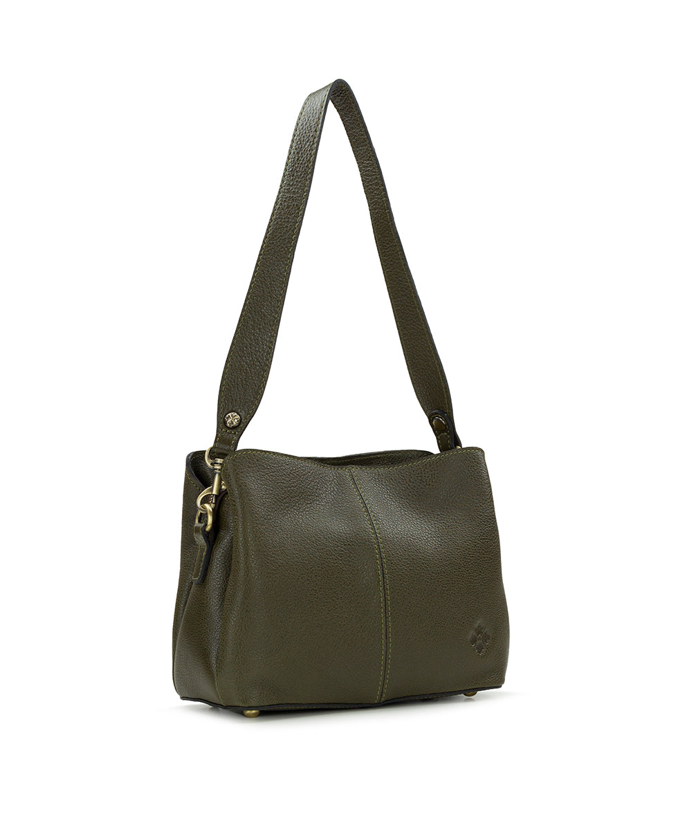 Female - Lenna Satchel Crossbody | Rugged Natural Grain | Olive - olive - by Patricia Nash - View 3 of 4