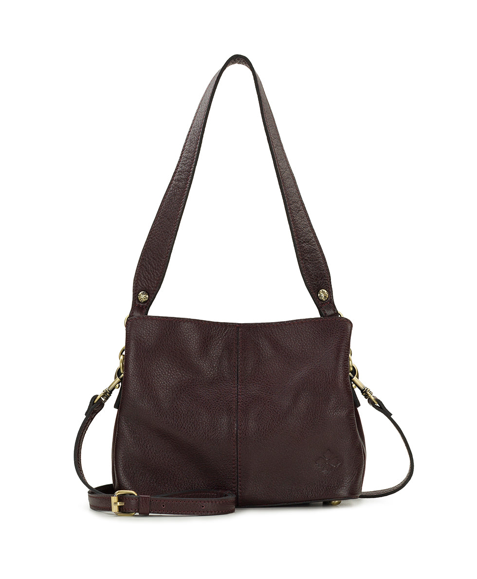 Female - Lenna Satchel Crossbody | Rugged Natural Grain | Plum - plum - by Patricia Nash - View 1 of 4