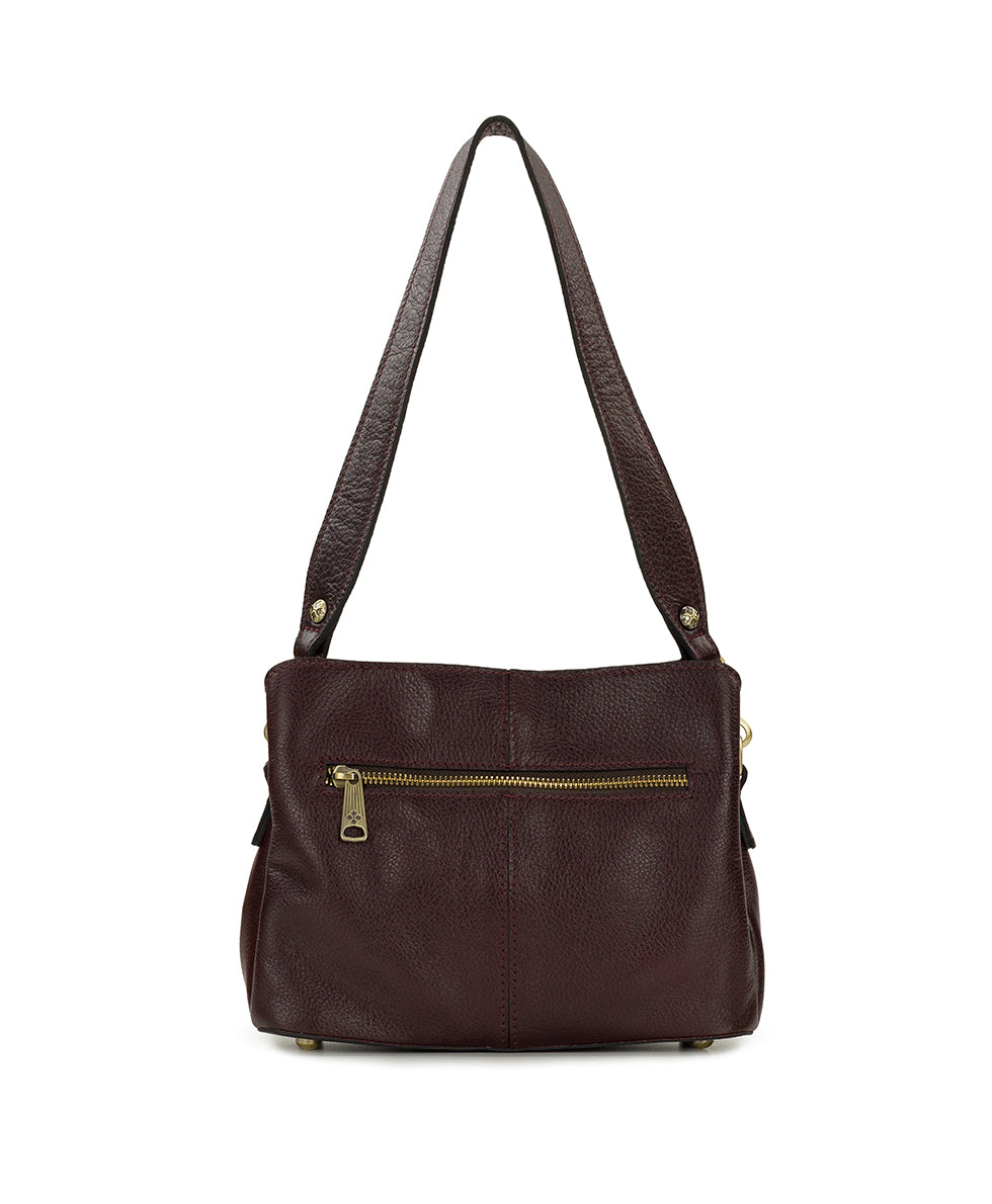 Female - Lenna Satchel Crossbody | Rugged Natural Grain | Plum - plum - by Patricia Nash - View 2 of 4