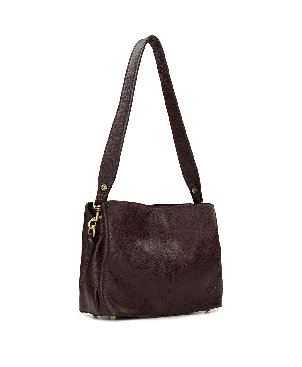 Female - Lenna Satchel Crossbody | Rugged Natural Grain | Plum - plum - by Patricia Nash - View 3 of 4