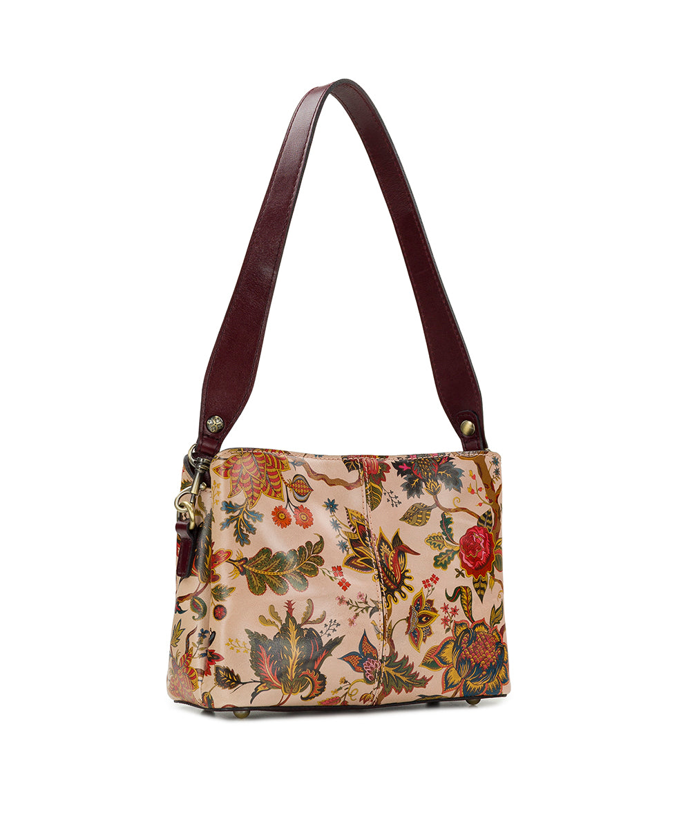 Female - Lenna Satchel Crossbody | Danish Floral Tapestry  | Danish Floral Tapestry - danish floral tapestry - by Patricia Nash - View 3 of 4