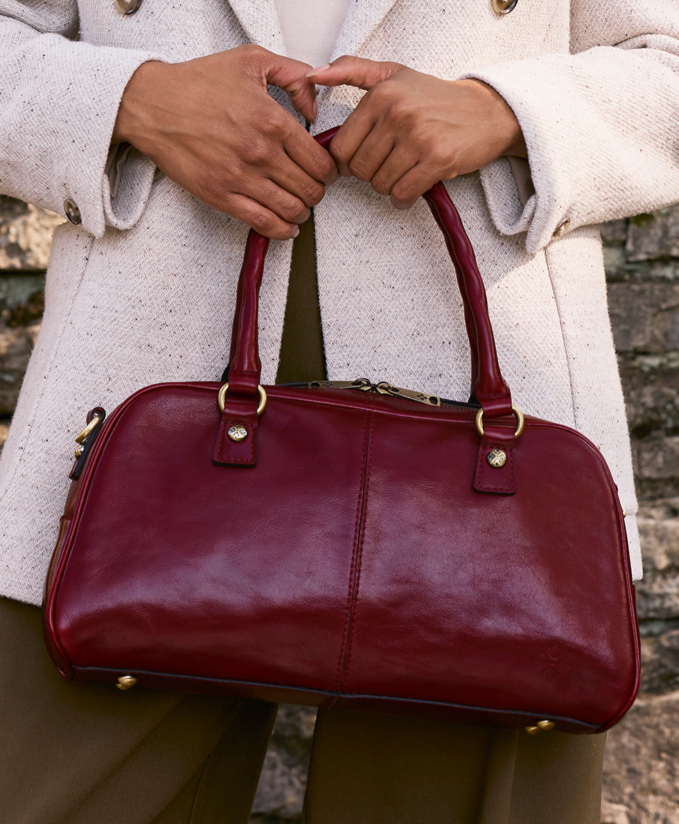 Female - Pomezia Satchel Crossbody - Vintage Distressed Leather - black - by Patricia Nash - View 17 of 20