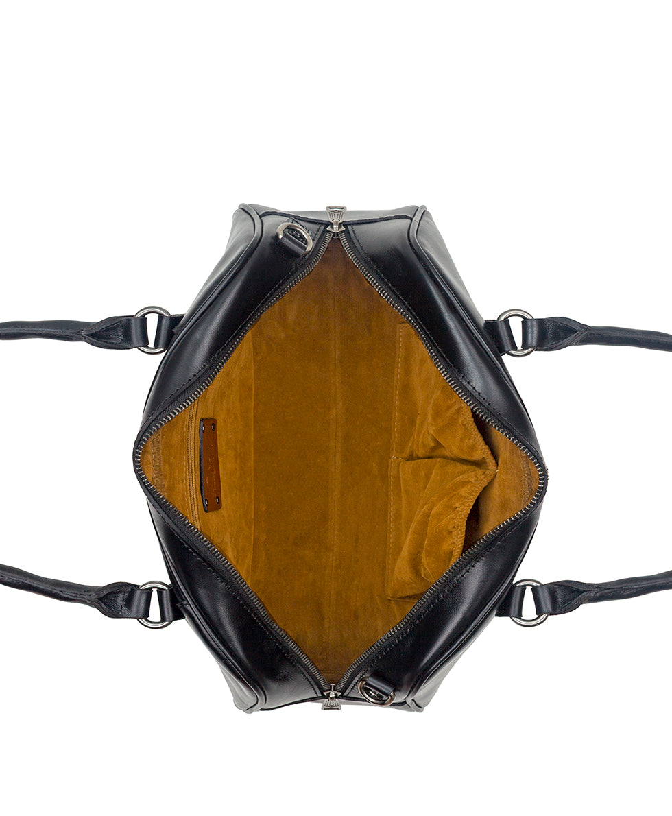 Female - Pomezia Satchel Crossbody - Vintage Distressed Leather - black - by Patricia Nash - View 4 of 20