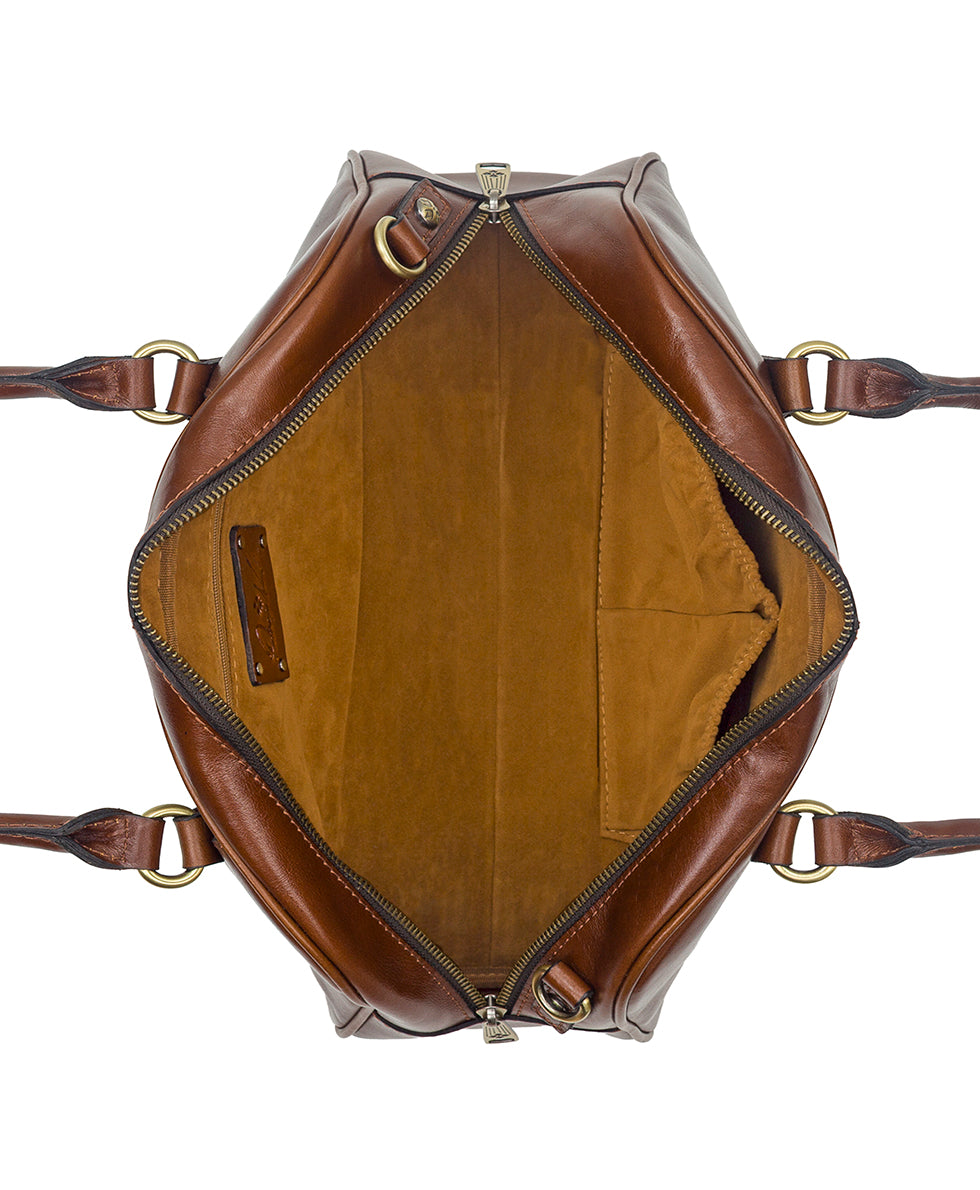 Female - Pomezia Satchel Crossbody - Vintage Distressed Leather - black - by Patricia Nash - View 8 of 20