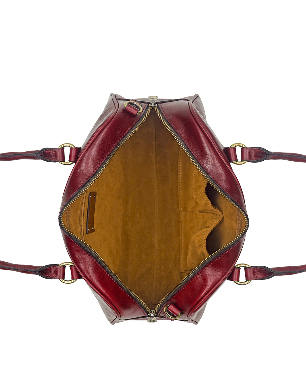 Female - Pomezia Satchel Crossbody - Vintage Distressed Leather - black - by Patricia Nash - View 12 of 20