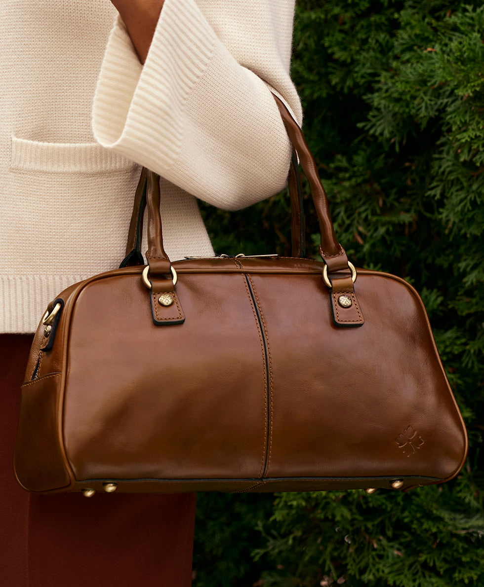 Female - Pomezia Satchel Crossbody - Vintage Distressed Leather - black - by Patricia Nash - View 15 of 20