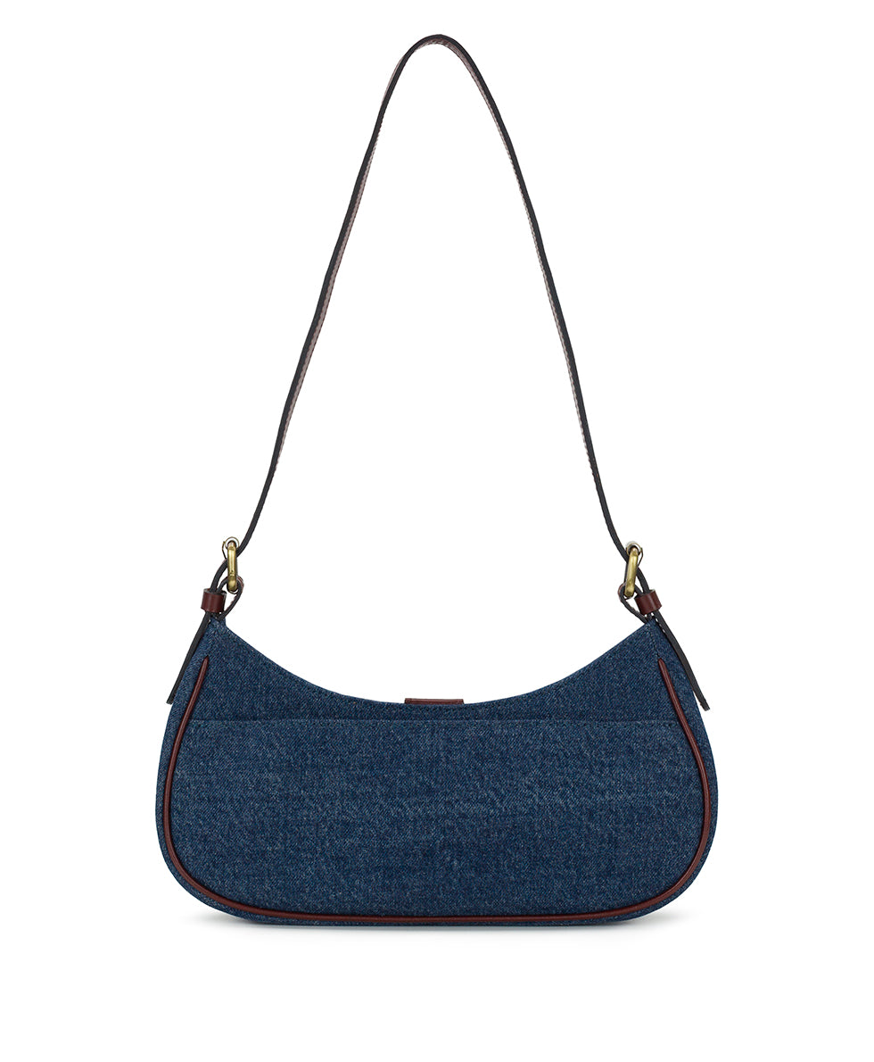 Female - Valdieri Adjustable Baguette - Denim Stonewashed - dark denim - by Patricia Nash - View 2 of 9