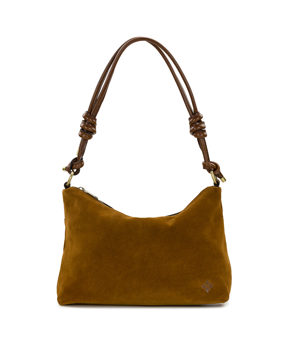 Female - Irma Adjustable Shoulder Bag - Suede - cognac - by Patricia Nash - View 1 of 12