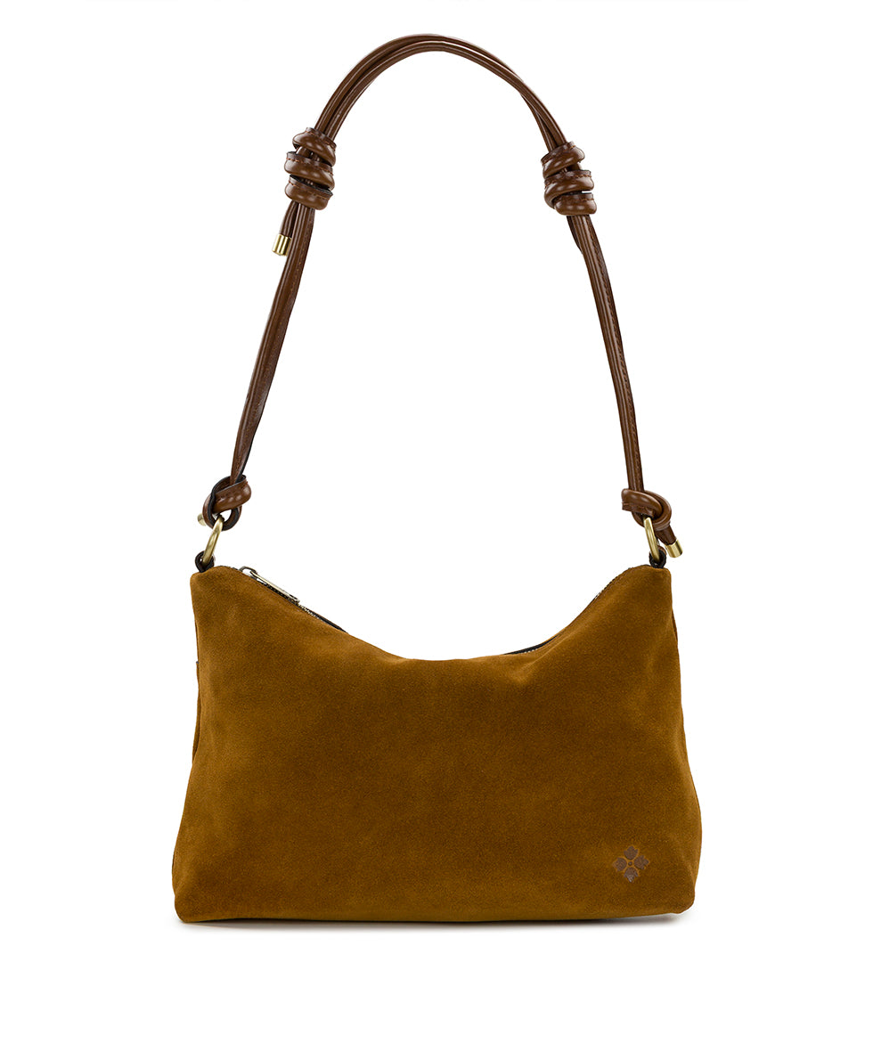 Female - Irma Adjustable Shoulder Bag - Suede - cognac - by Patricia Nash - View 2 of 12