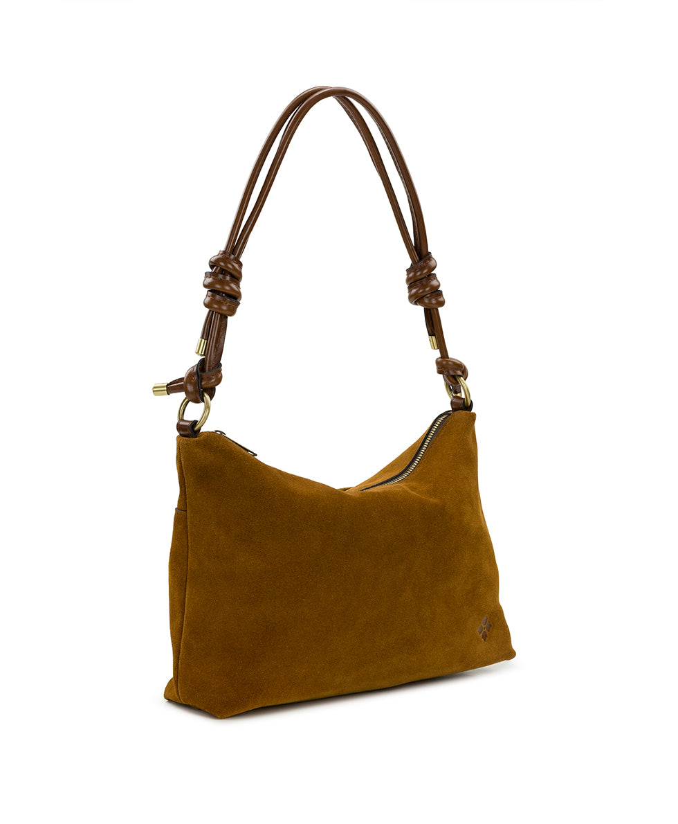 Irma Adjustable Shoulder Bag - Suede – Patricia Nash