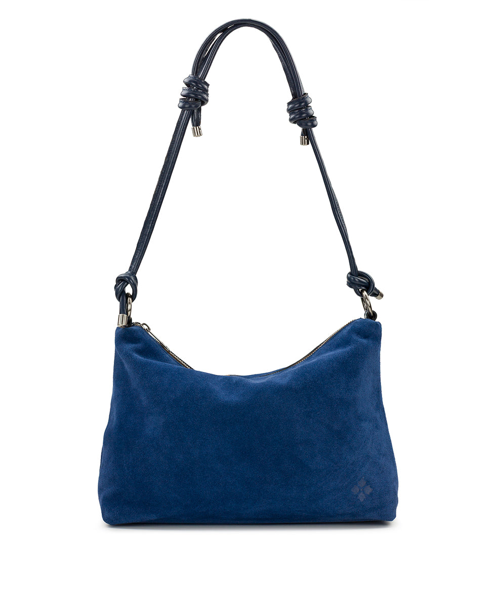 Female - Irma Adjustable Shoulder Bag - Suede - cognac - by Patricia Nash - View 7 of 12