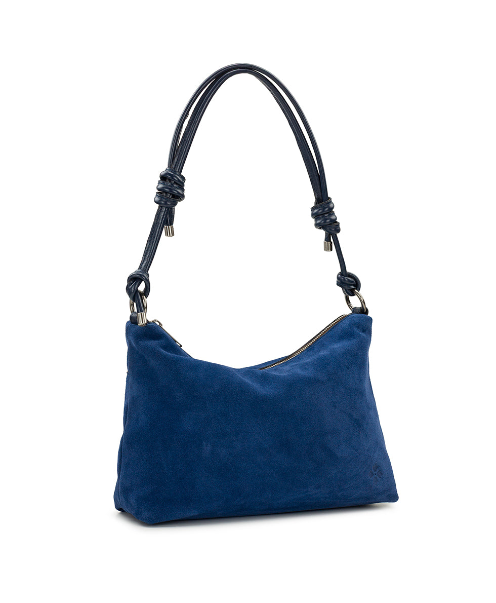 Female - Irma Adjustable Shoulder Bag - Suede - cognac - by Patricia Nash - View 9 of 12