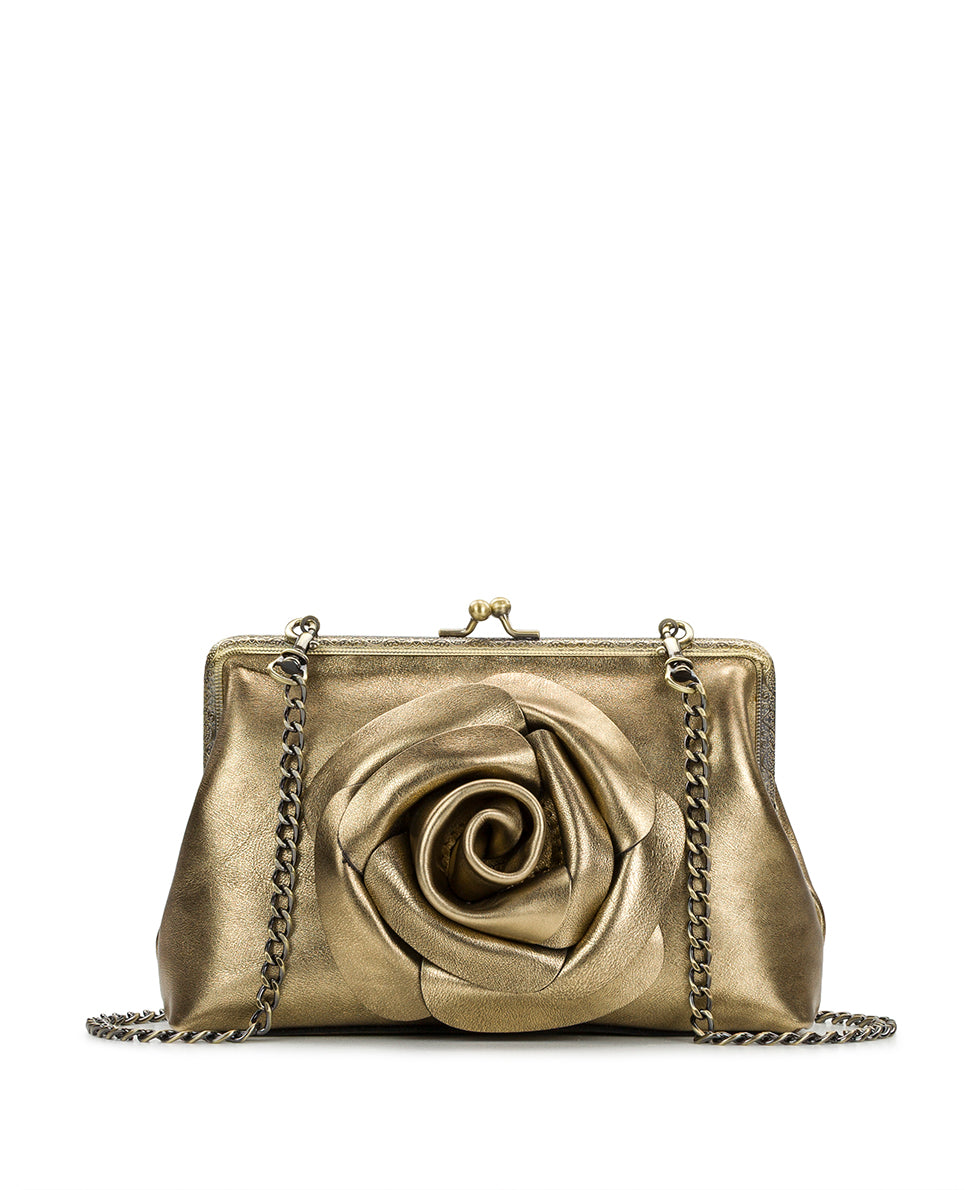 Female - Borriana Frame Crossbody - Vintage Distressed Metallic - antique gold - by Patricia Nash - View 1 of 4