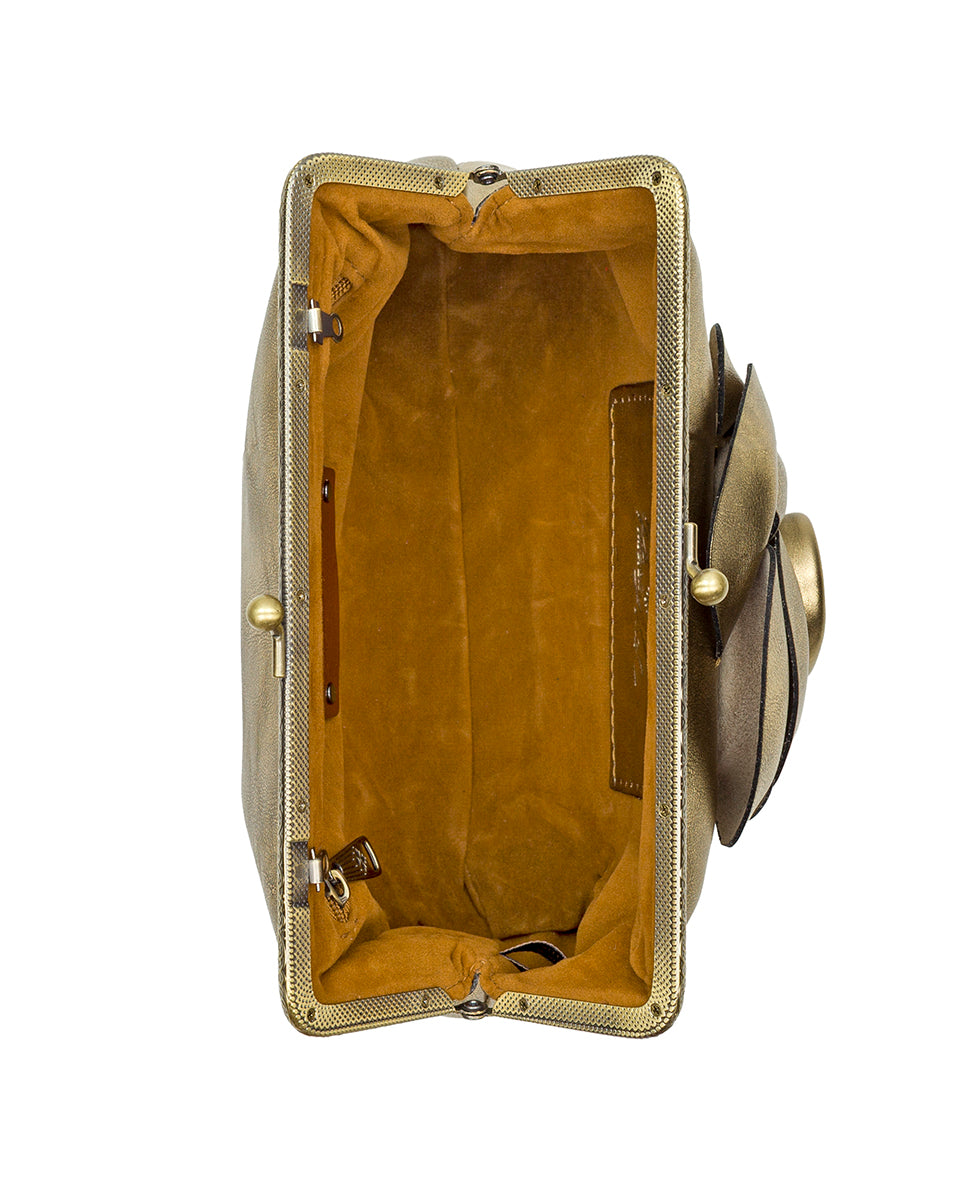 Female - Borriana Frame Crossbody - Vintage Distressed Metallic - antique gold - by Patricia Nash - View 4 of 4