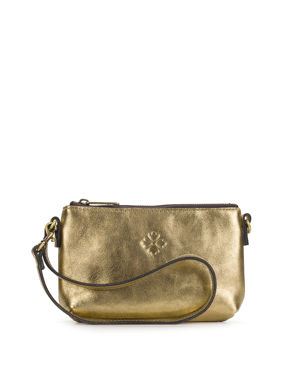 Female - Loria Convertible Wristlet - Vintage Distressed Metallic - antique gold - by Patricia Nash - View 1 of 6