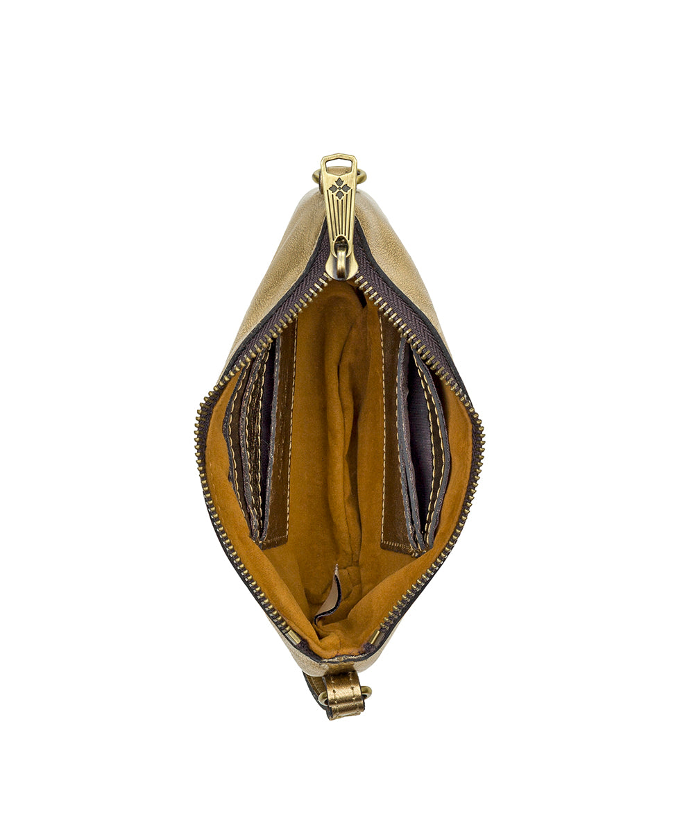 Female - Loria Convertible Wristlet - Vintage Distressed Metallic - antique gold - by Patricia Nash - View 6 of 6