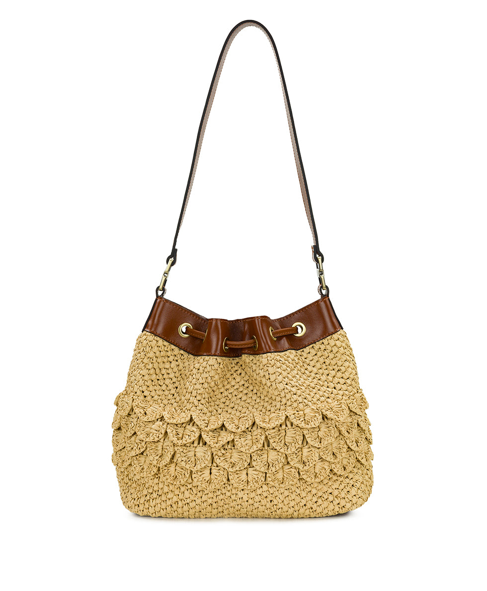 Female - Belamy Drawstring - Scalloped Raffia - natural - by Patricia Nash - View 2 of 5