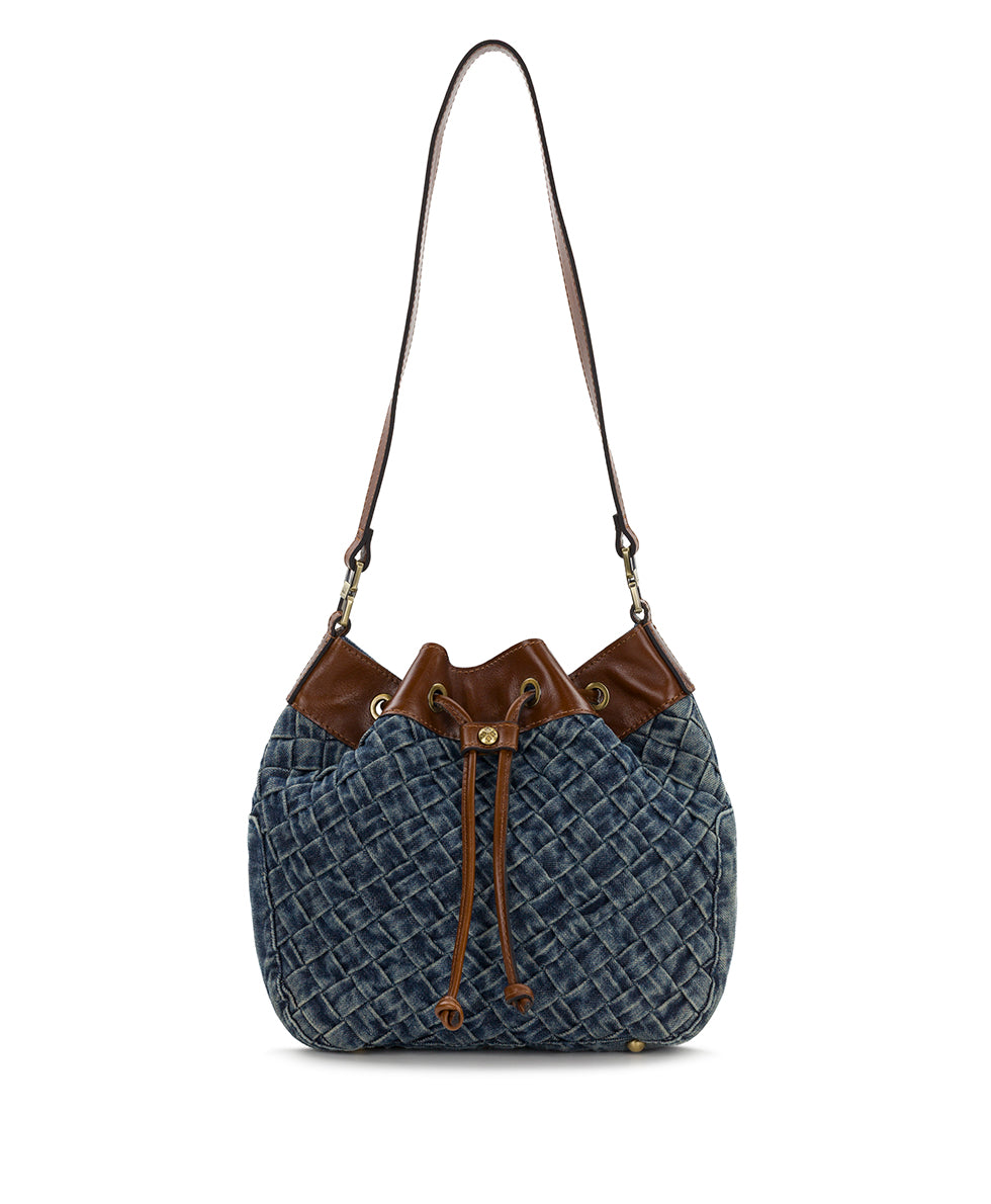 Female - Belamy Drawstring - Washed Woven Denim - denim - by Patricia Nash - View 1 of 6