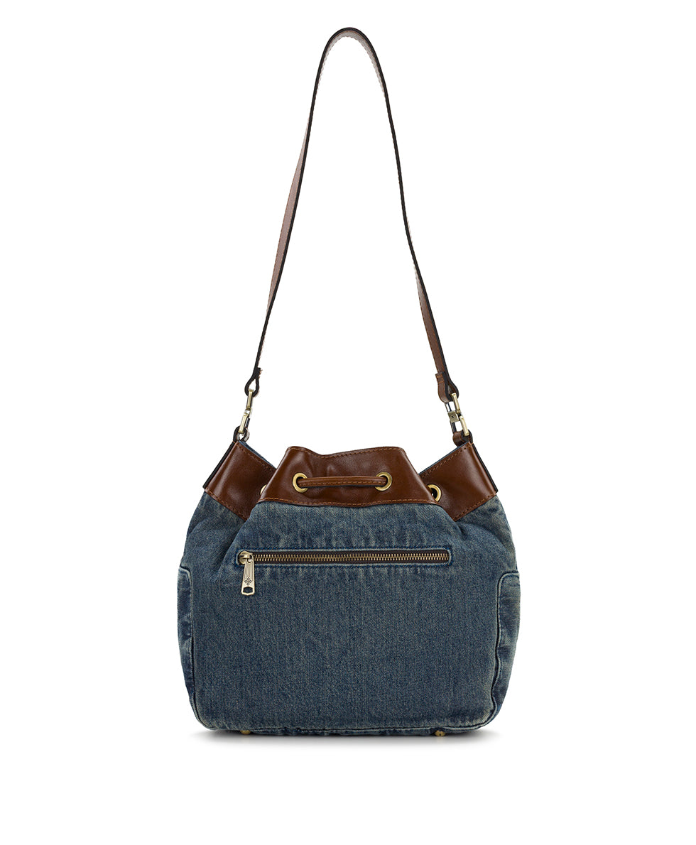 Belamy Drawstring - Washed Woven Denim – Patricia Nash