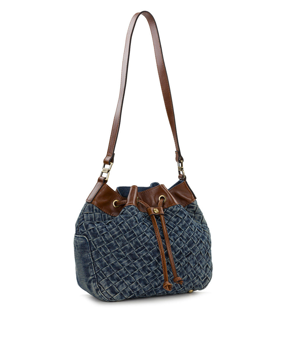 Female - Belamy Drawstring - Washed Woven Denim - denim - by Patricia Nash - View 4 of 6