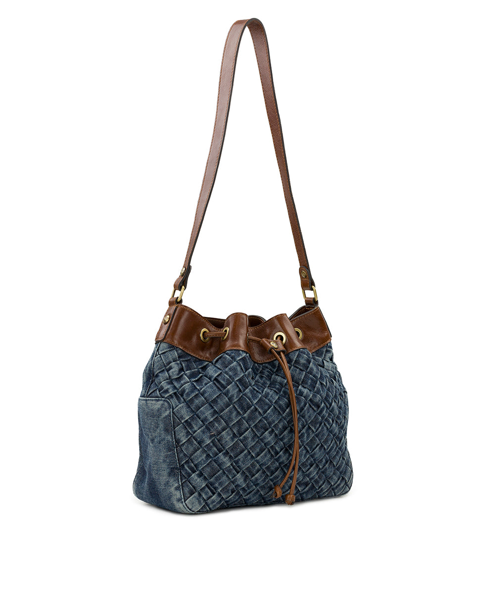 Female - Belamy Drawstring - Washed Woven Denim - denim - by Patricia Nash - View 3 of 5