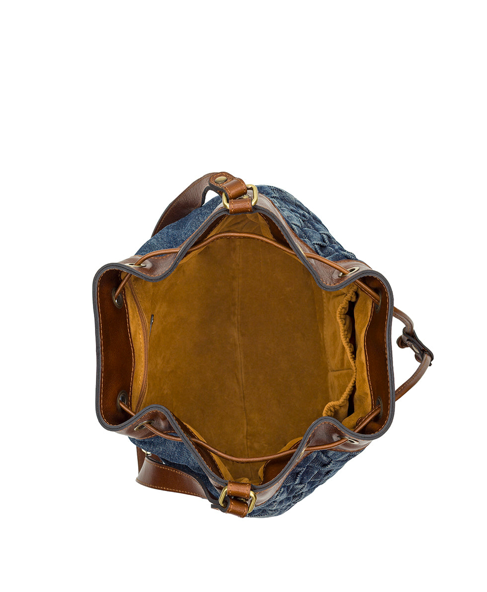 Female - Belamy Drawstring - Washed Woven Denim - denim - by Patricia Nash - View 5 of 5