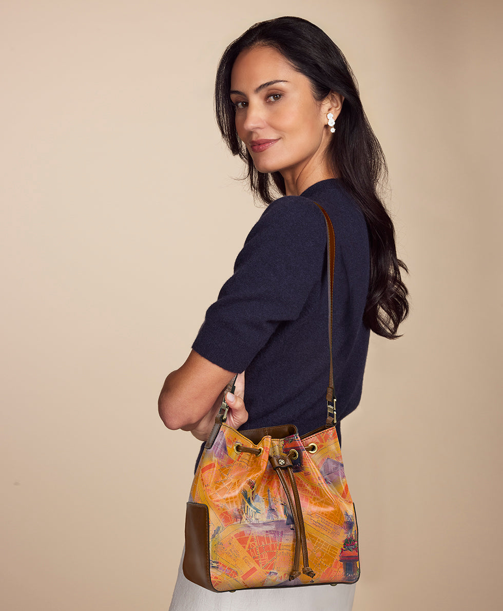 Female - Belamy Drawstring - Paris Map - paris map - by Patricia Nash - View 6 of 6