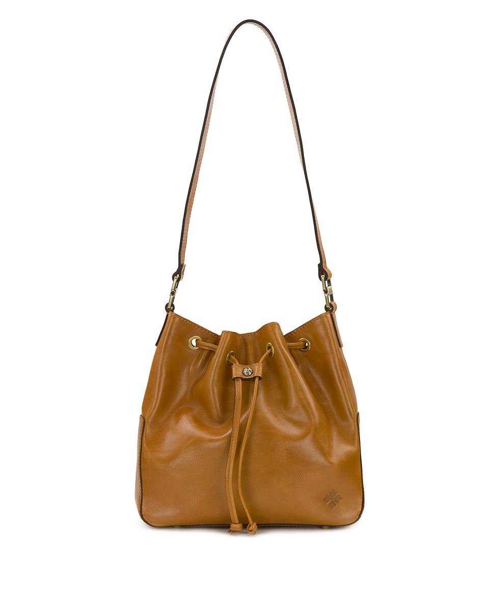 Female - Belamy Drawstring - Vintage Glazed Leather - light tan - by Patricia Nash - View 1 of 4