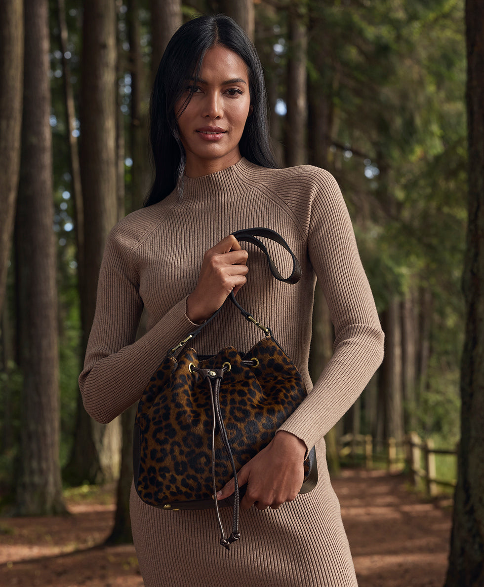Female - Belamy Drawstring | Exotics | Leopard - denim - by Patricia Nash - View 6 of 7