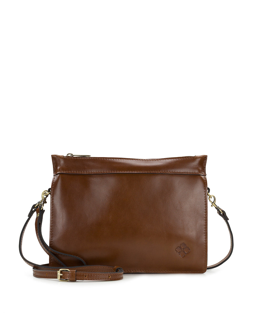 Female - Yvette Clutch Crossbody - Vintage Distressed - cognac - by Patricia Nash - View 1 of 4