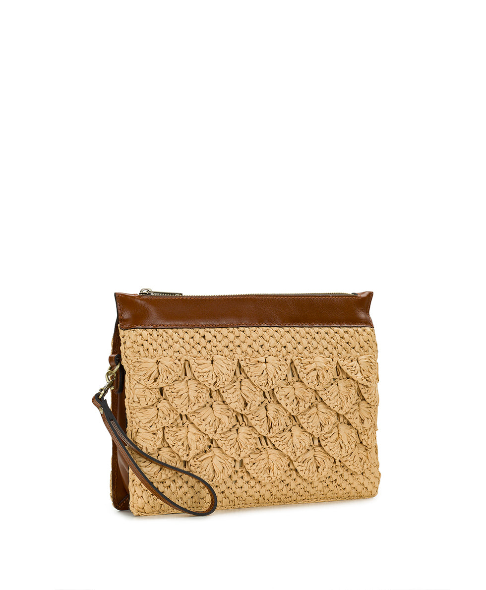 Female - Yvette Clutch Crossbody - Scalloped Raffia - natural - by Patricia Nash - View 3 of 7