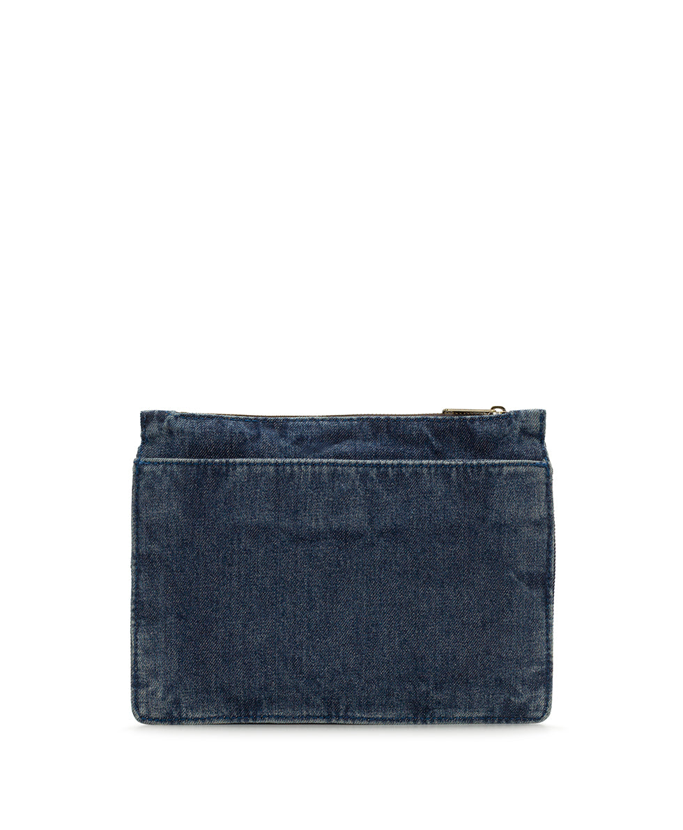 Female - Yvette Clutch Crossbody - Washed Woven Denim - denim - by Patricia Nash - View 2 of 4