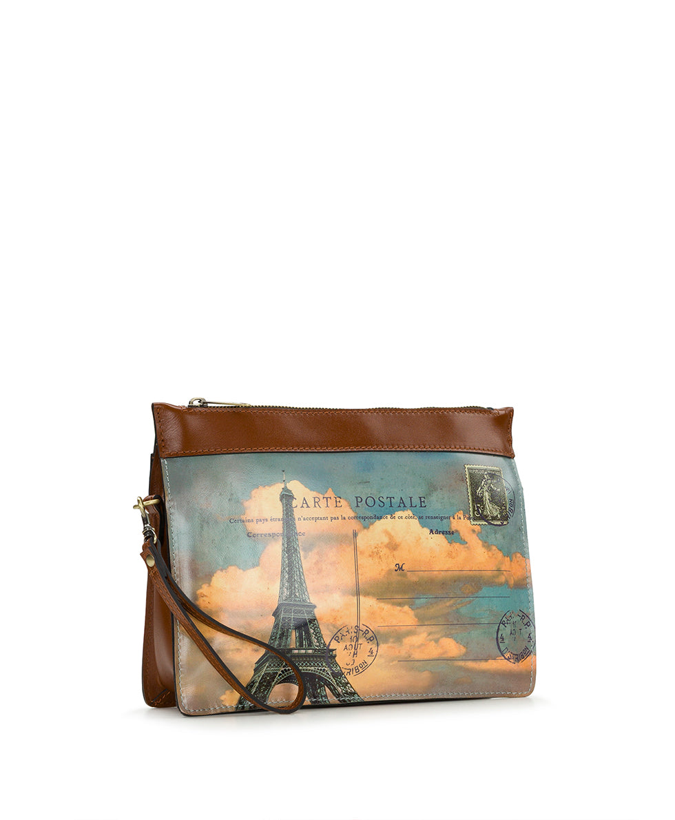 Female - Yvette Clutch Crossbody - Paris Postcard - paris postcard - by Patricia Nash - View 4 of 5