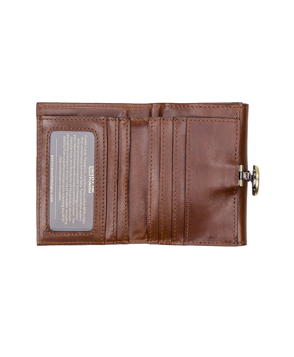 Female - Lunel Wallet - Vintage Distressed Leather - cognac - by Patricia Nash - View 3 of 5