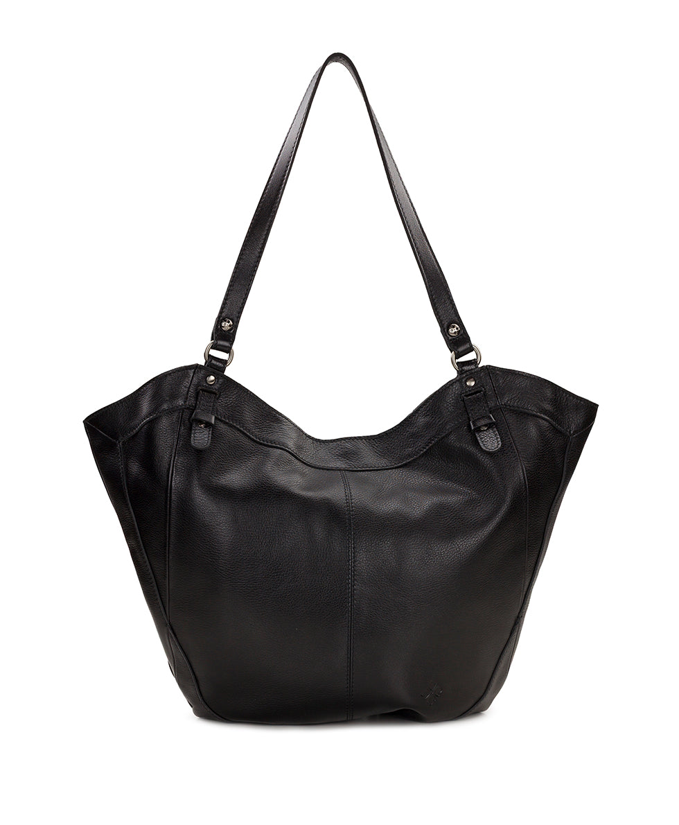 Female - Liliane Tote - Rugged Natural Grain Leather - black - by Patricia Nash - View 1 of 12