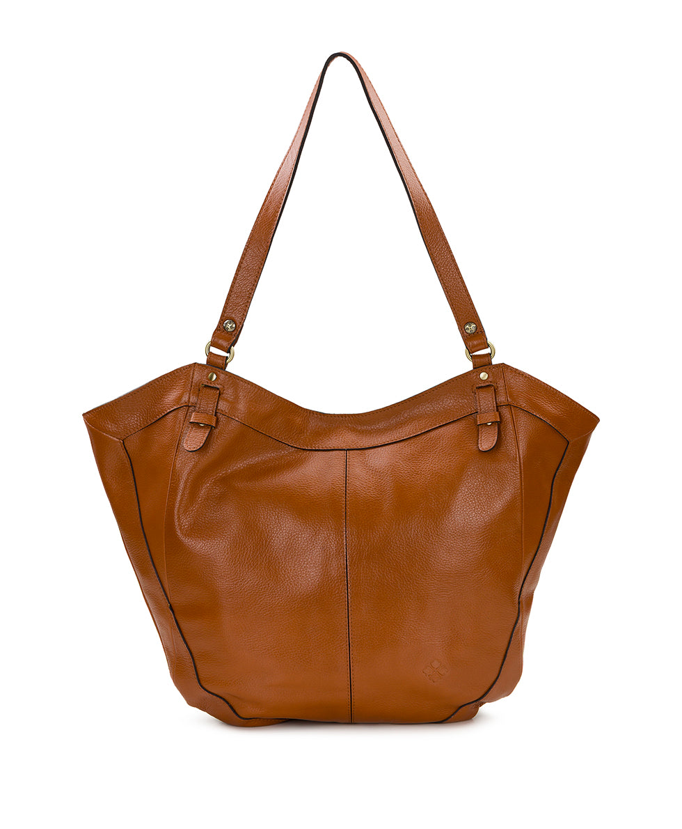 Female - Liliane Tote - Rugged Natural Grain Leather - black - by Patricia Nash - View 6 of 12