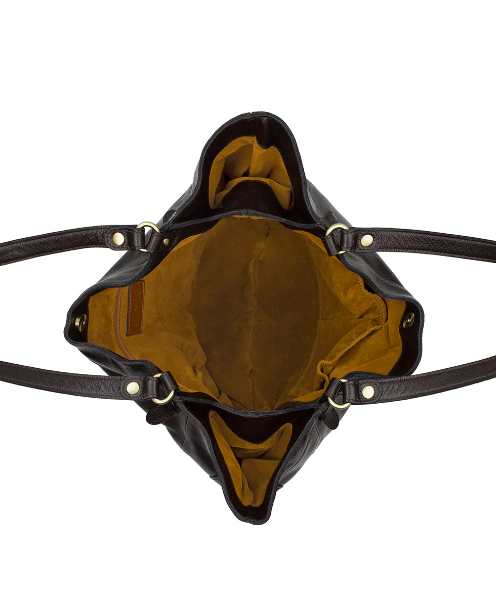 Female - Liliane Tote | Rugged Natural Grain | Chocolate - chocolate - by Patricia Nash - View 4 of 4