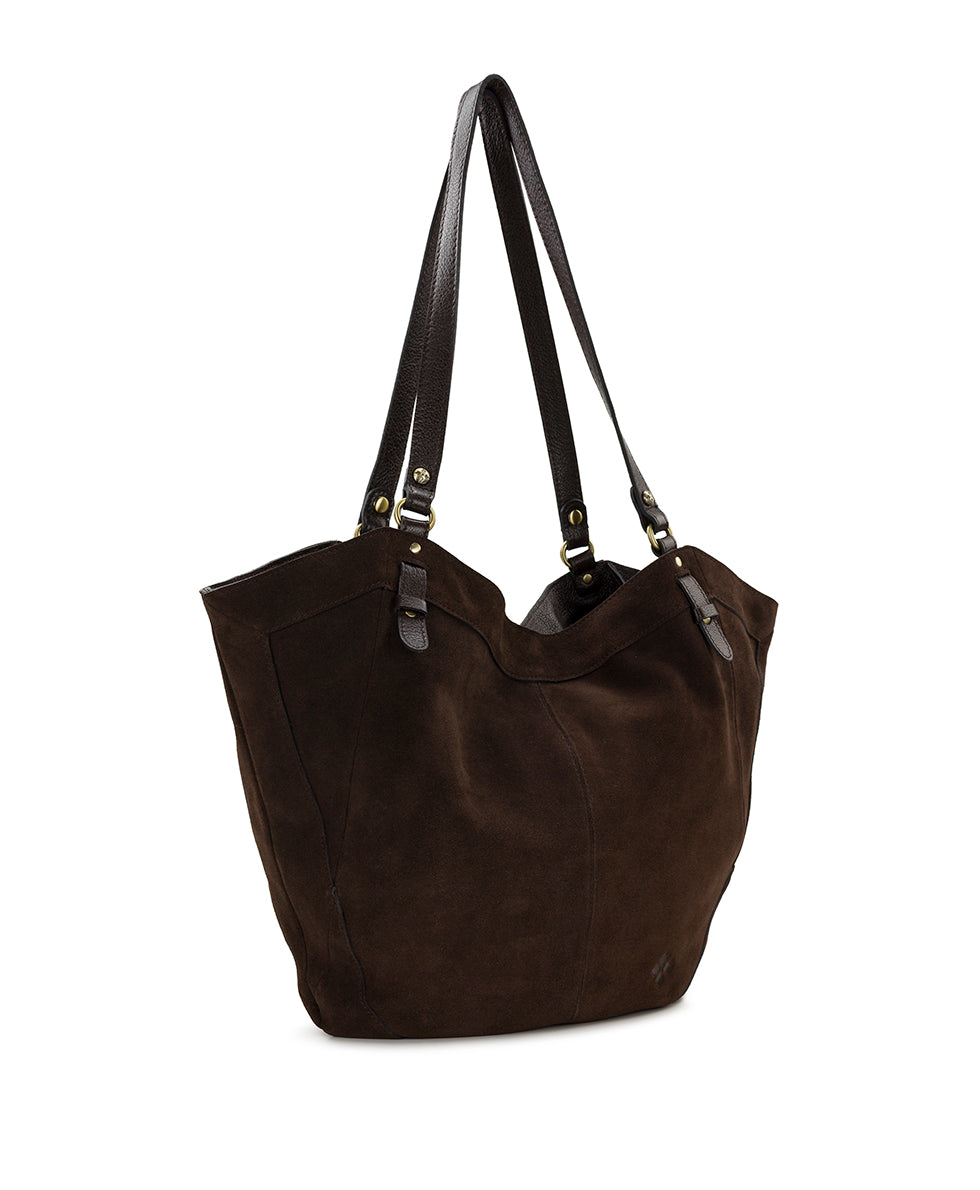 Female - Liliane Tote | Suede Leather | Chocolate - chocolate - by Patricia Nash - View 3 of 4